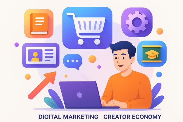 Digital marketplace with various digital products