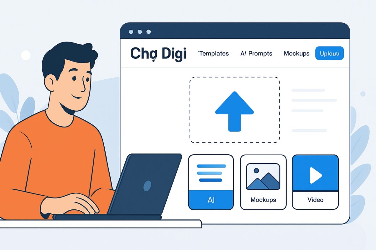 Người mới bắt đầu bán sản phẩm số trên nền tảng Chợ Digi