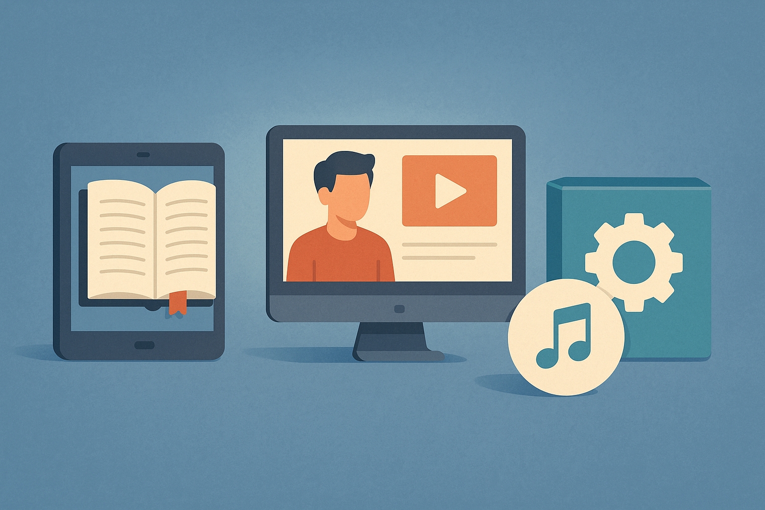 Illustration of digital product types